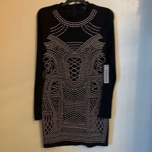 Haute Monde front gold stones transparent sleeves